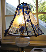 Cobalt Glass Lampshade