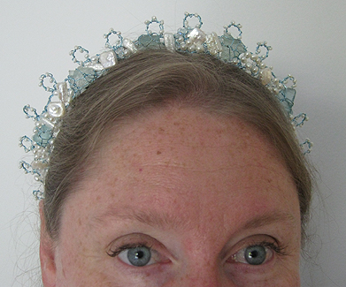 Beach Glass and Pearls Tiara